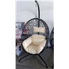 Image 2 : BRAND NEW SINGLE SWING CHAIR W/ BEIGE CUSHION - RETAIL $699