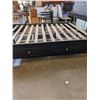 Image 8 : MODERN QUEENSIZE BED FRAME WITH LEATHER CUSHION HEADBOARD AND 4 DRAWER UNDER BED STORAGE