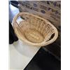 Image 8 : HORSE RIDING HELMET, SIZE 9 HORSE RIDING BOOTS AND WICKER HAMPER