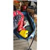 Image 2 : LOT OF CAMP GEAR SLEEPING BAGS, AIR MATTRESS,  AND FISHING ROD