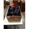 Image 1 : BOX OF CLOTHING - TIMBERLAND, CANUCKS AND VANS JACKETS, HIGH VIS VEST