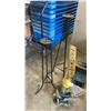 Image 2 : CANADIAN BEAVER OUTDOOR SOLAR WELCOME STATUE, SMALL BARROW, SIGN AND 2 METAL CANDLE STANDS 30" AND 3