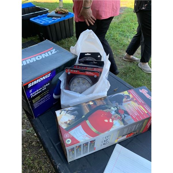 Lights, fire extinguisher, more