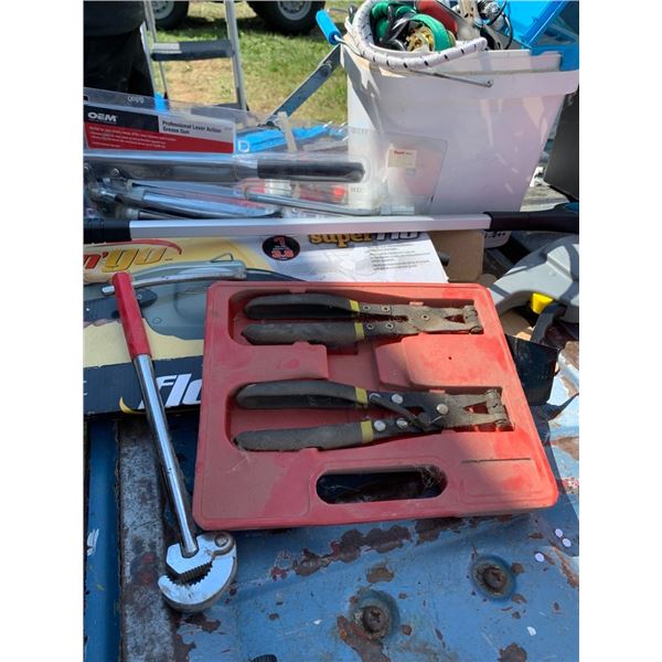 grease gun, wrenches ect