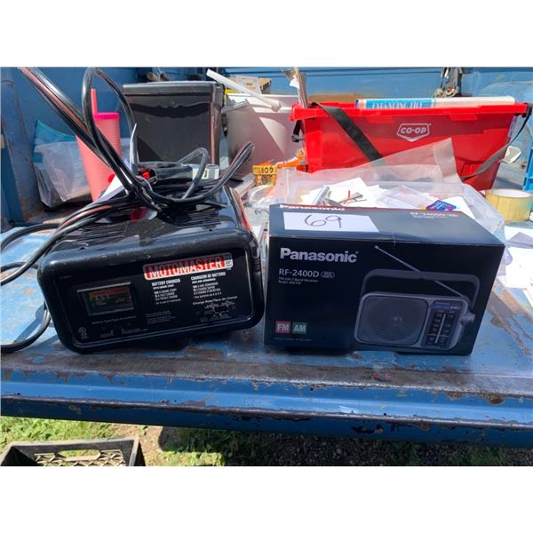 Battery charger, radio