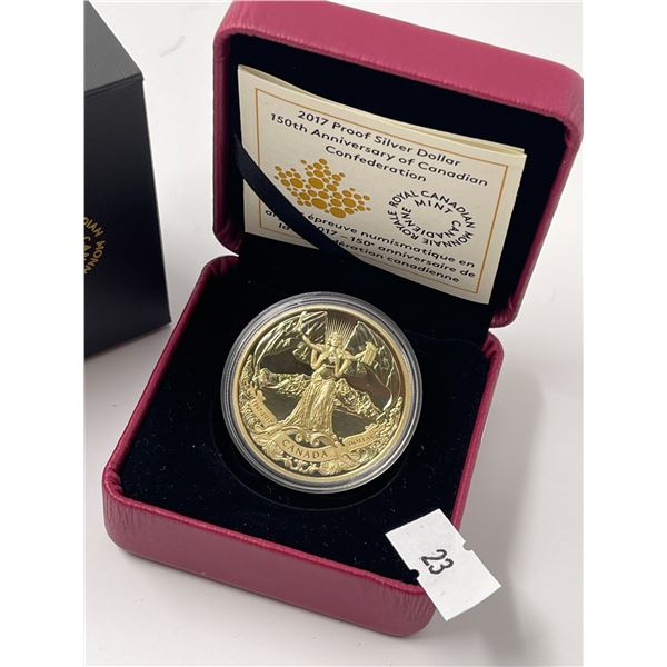 2017 Proof Silver Dollar 150th Anniversary Canadian Confederation