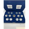 Image 1 : 1992 CANADA 125TH ANNIVERSARY 13-COIN STERLING SILVER PROOF 25-CENT SET WITH LOON