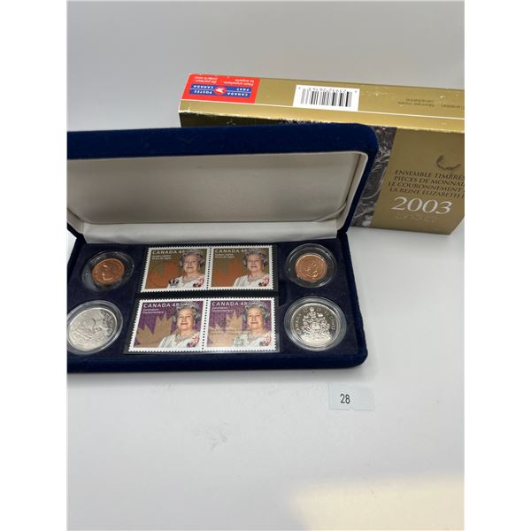2003 (1953-) Canada 50 Cent Coin & Stamp Set - 50th Anniversary of Queen Elizabeth II Coronation