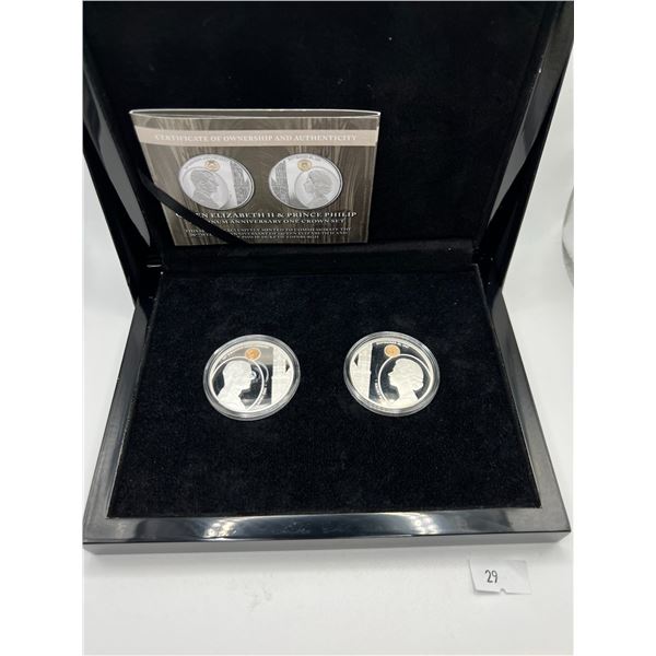 2017 Queen elizabeth and philip coin set platinum anniversary silver set