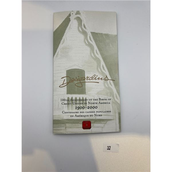 2000 Desjardins 100th Anniversary Sterling 10 Cent coin