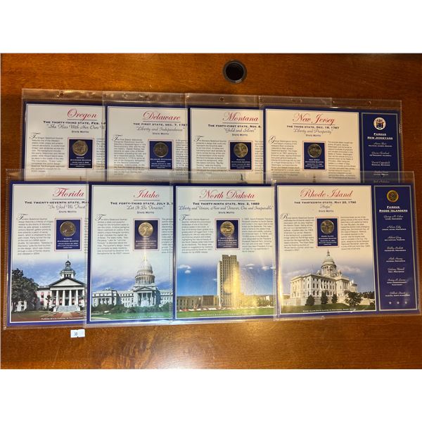 USA Bradford State Quarters Set of 8 UNC