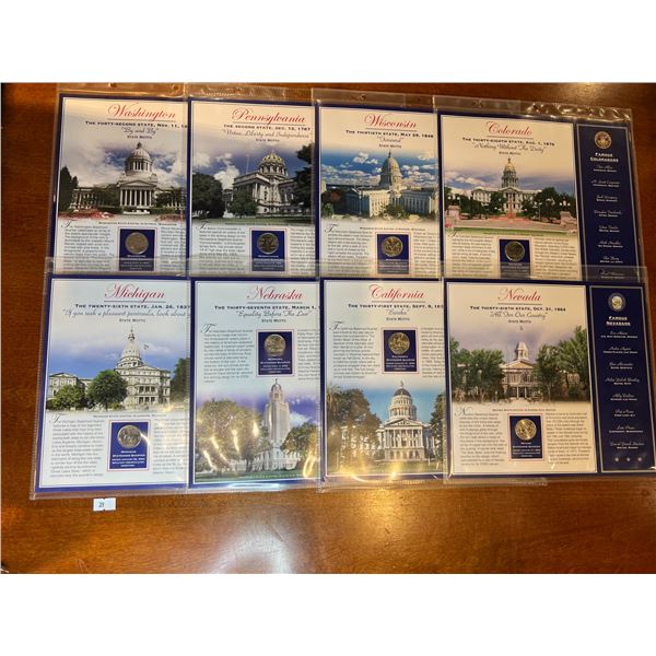 USA Bradford State Quarters Set of 8 UNC