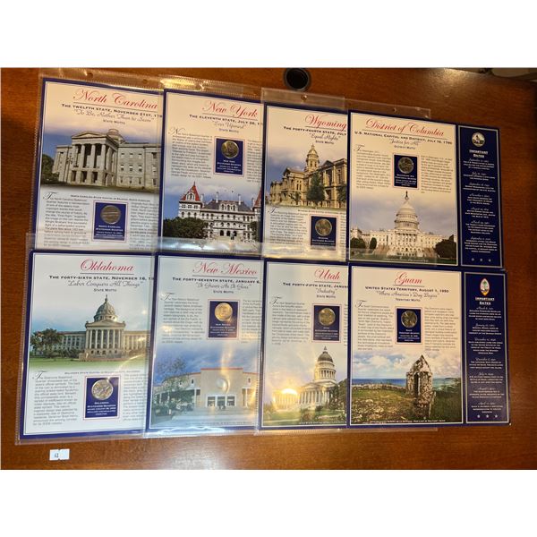 USA Bradford State Quarters Set of 8 UNC