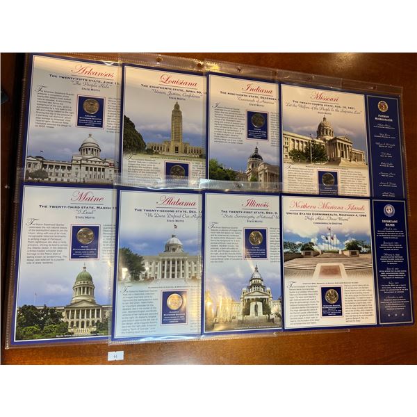 USA Bradford State Quarters Set of 8 UNC