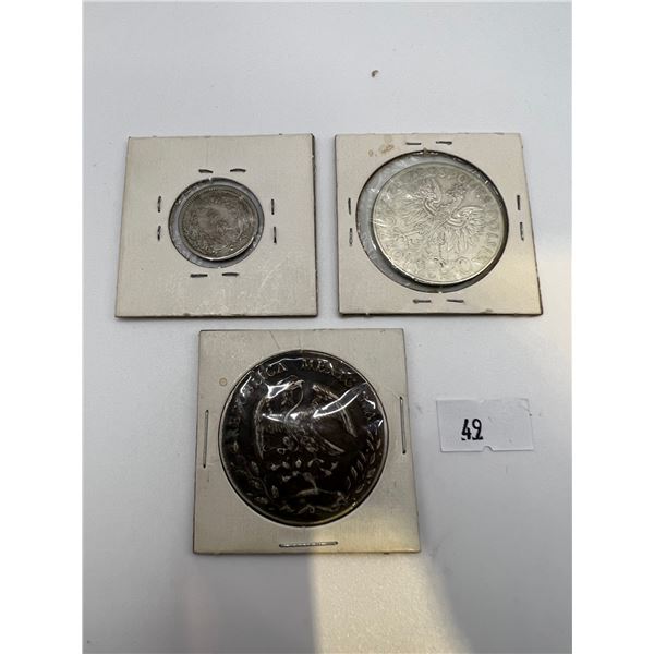Set of 3 Foreign Coins