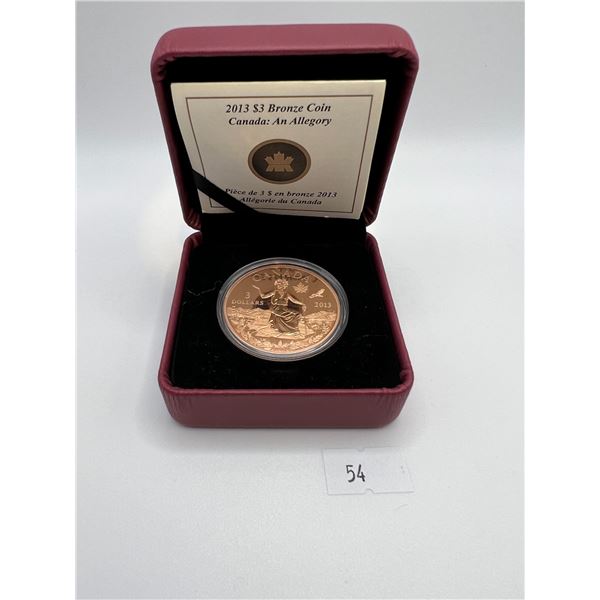 2013 $3 Bronze Coin - Canada: An Allegory