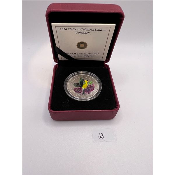 2010 25 - Cent Goldfinch Coin