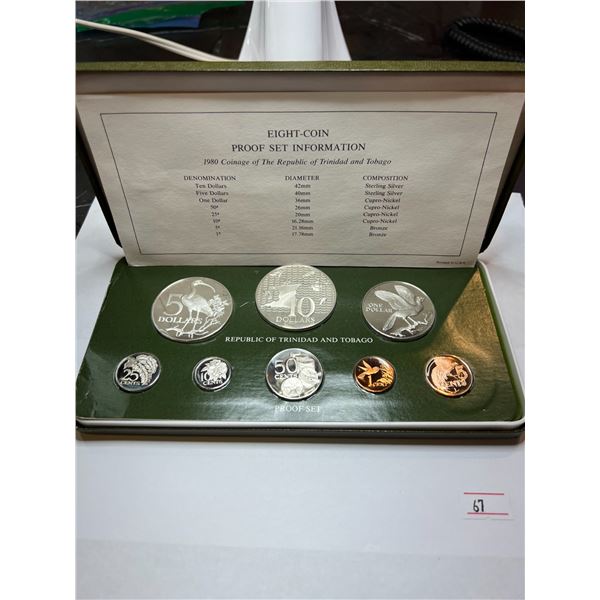 1980 Trinidad and Tobago 8 Coin Proof Set