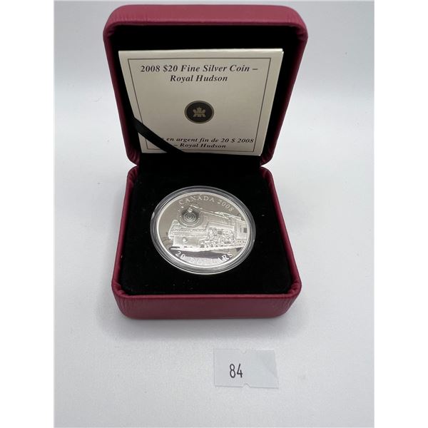 2008 $20 Royal Hudson Fine Silver coin