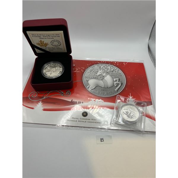 3 Piece Christmas Fine Silver Coin Set