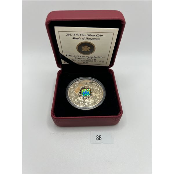 2011 $15 Maple of Happiness Fine Silver Coin