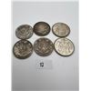 Image 1 : Canadian Silver 50 Cent Pieces
