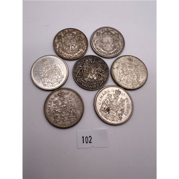 Canadian Silver 50 Cent Pieces