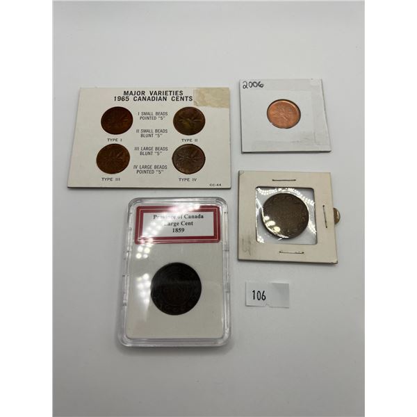 Canadian Pennies Various Years