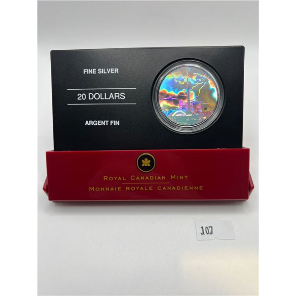2006 $20 Holographic CN tower Fine Silver Coin