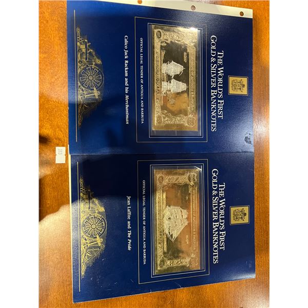 Gold & Silver $100 Banknotes set of 2