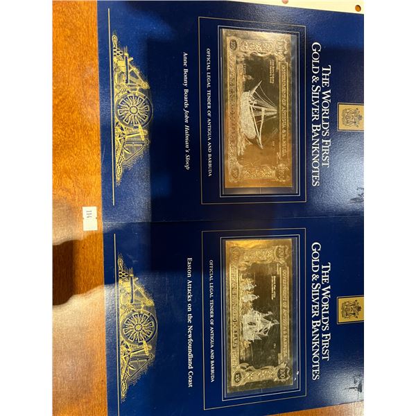 Gold & Silver $100 Banknotes set of 2