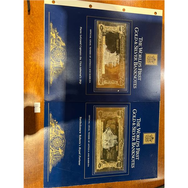 Gold & Silver $100 Banknotes set of 2