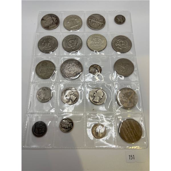 Page of USA & Foreign Coins