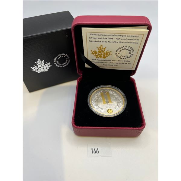 2018 WWI Armistice 100th Anniversary Proof Silver Dollar