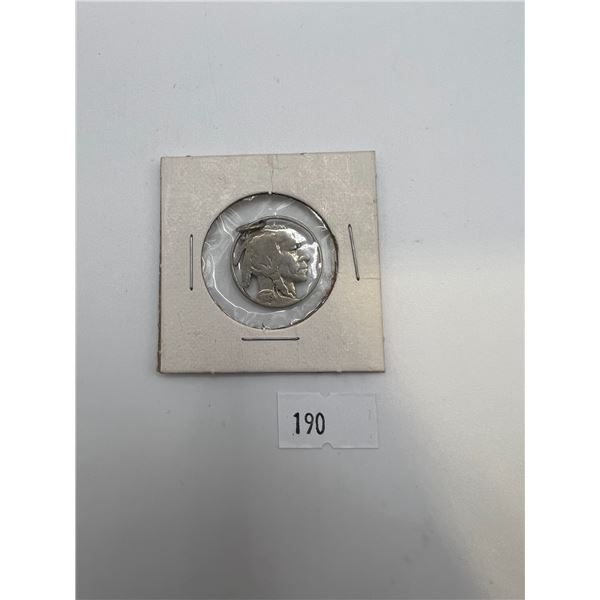 Carved USA Buffalo Nickel Pendant