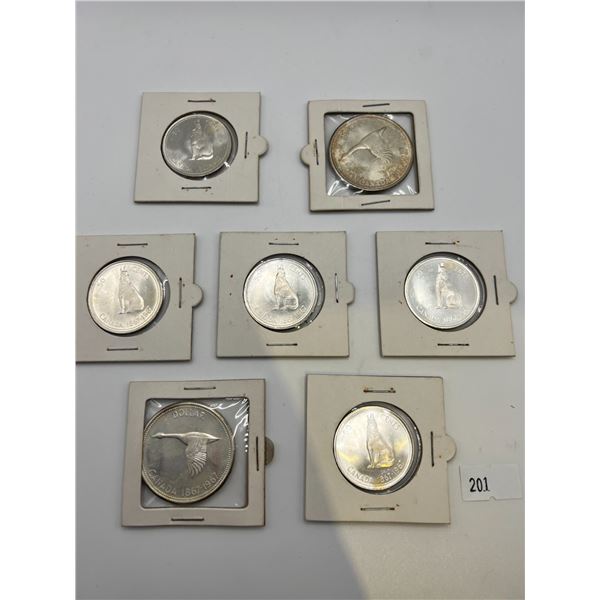 1967 Canadian Silver Dollars & 50 Cents