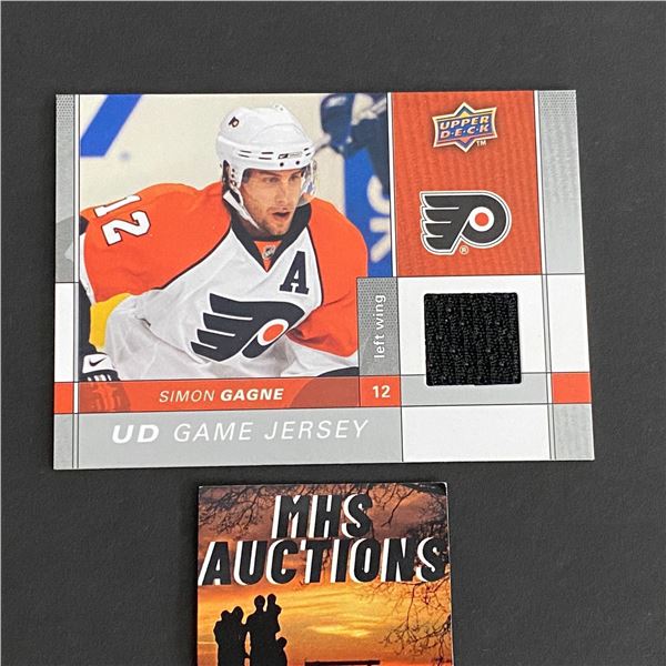 2009-10 U.D SERIES 2 HOCKEY SIMON GAGNE JERSEY CARD (ref2040)