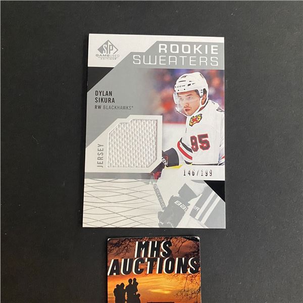 2018-19 SP GAME USED DYLAN SIKURA JERSEY CARD #146/199 ONLY 199 MADE IN THE WORLD (ref2441)