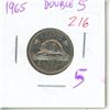 Image 1 : 1965 Canada 5 cent coin