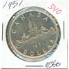 Image 1 : 1951 Canada 1 dollar coin