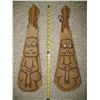 Image 1 : LOT of 2 WOODEN CARVED TOTEM LIKE ITEMS - MEXICO