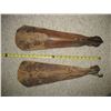 Image 2 : LOT of 2 WOODEN CARVED TOTEM LIKE ITEMS - MEXICO