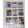 Image 1 : A sheet (9 cards) of assorted NHL Blackhawks cards
