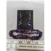Image 2 : Amethyst Necklace and Earrings