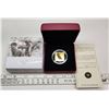 Image 1 : 2010 Square $3 Barn Owl. Sterling Silver with 24-karat Gold Plating. Specimen. Housed in its origina