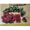 Image 1 : Garland candle wreaths, ribbon & bows decorations