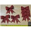 Image 3 : Garland candle wreaths, ribbon & bows decorations
