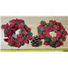 Image 4 : Garland candle wreaths, ribbon & bows decorations