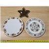 Image 1 : Round rose platter, gold star dish, vendame plate