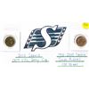 Image 1 : 2012 100th Grey Cup Loonie & 1910-2010 Sask Rough Riders 100yrs Loonie